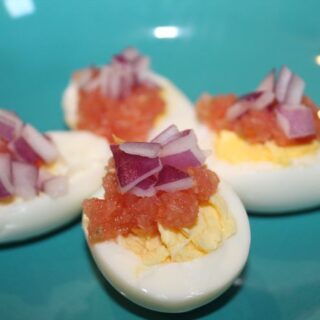boiled egg and pepper
